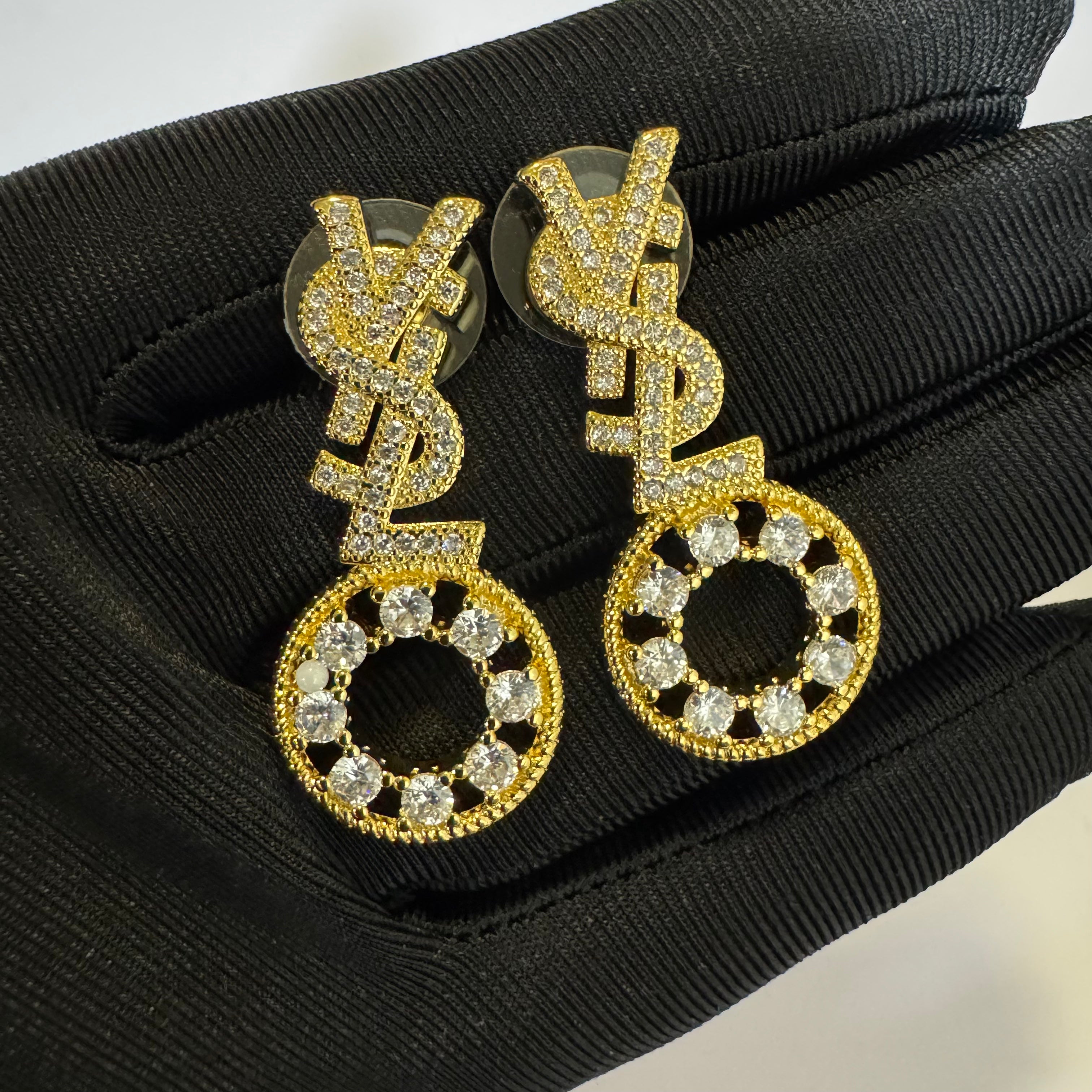 YSL LONG STUD EARRINGS