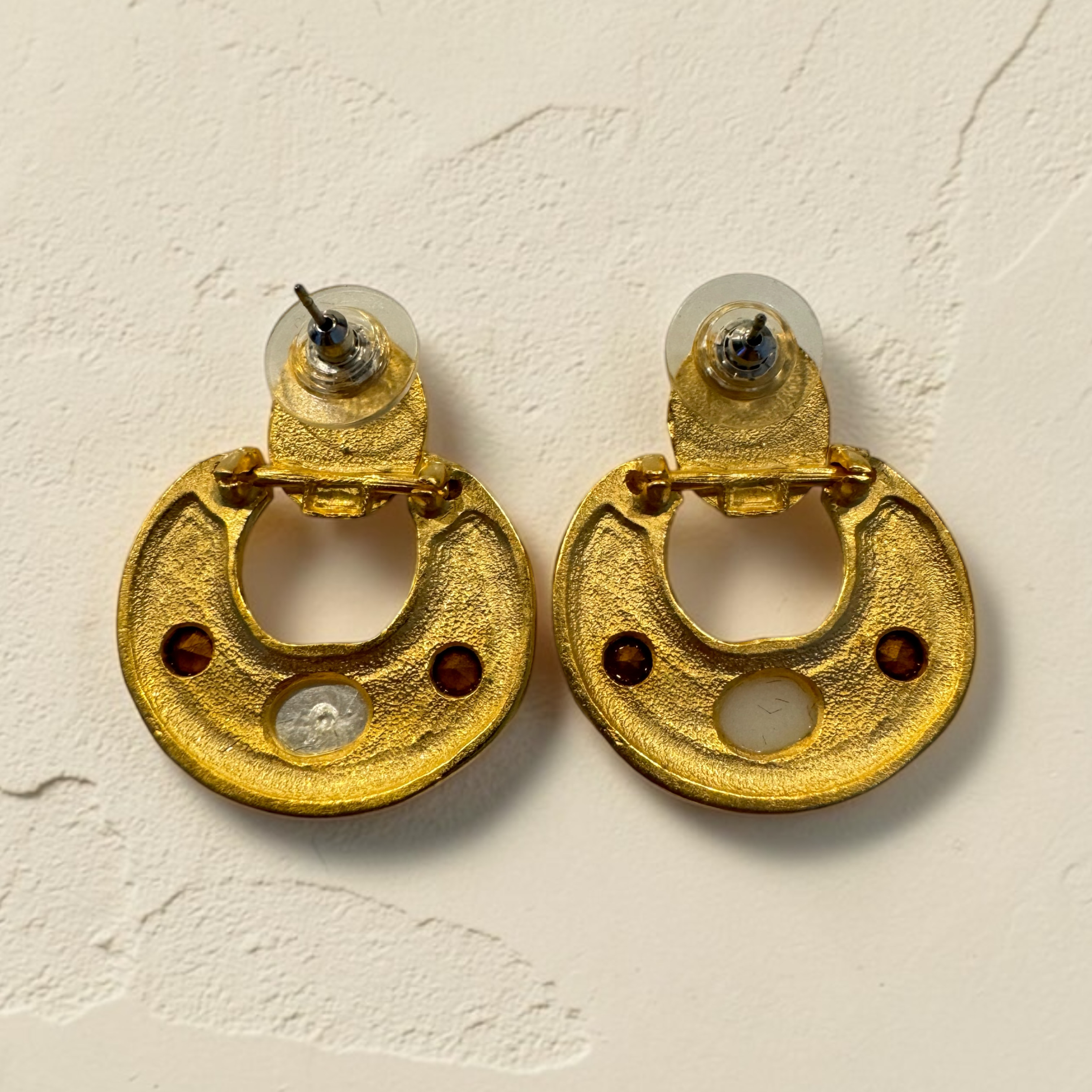 VTG NOS 80's Pearl Eclipse Earrings