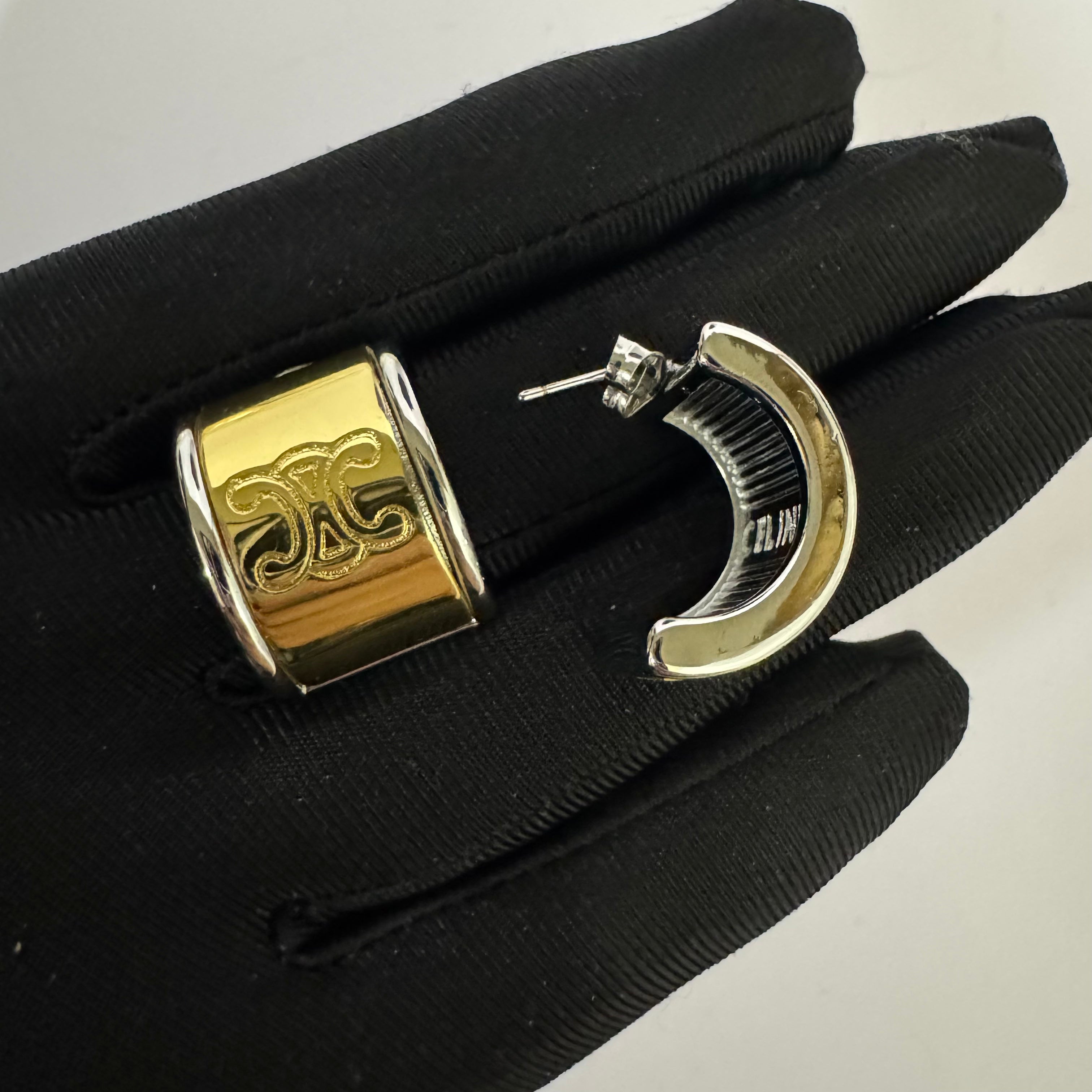 CEL-INE TWO TONE EARRINGS