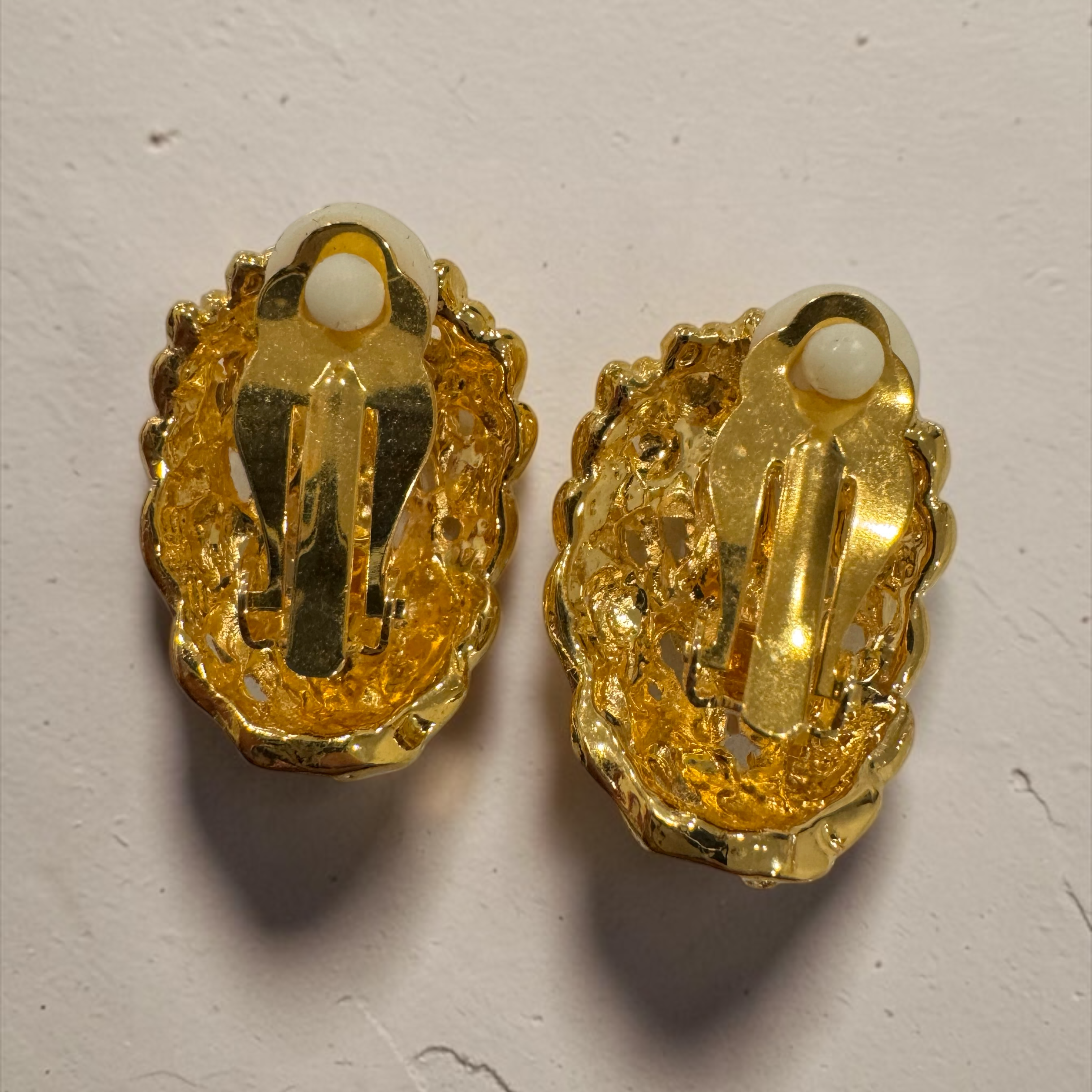 VTG NOS Stardust Weave Clip Earrings
