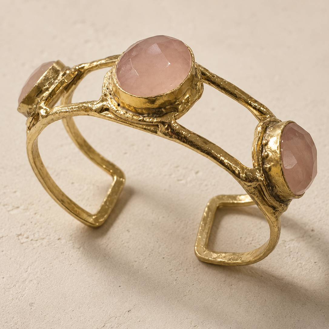 Rose Quartz Gallery Cuff