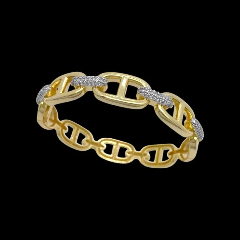INTERLOCKING MARINER BANGLE BRACELET