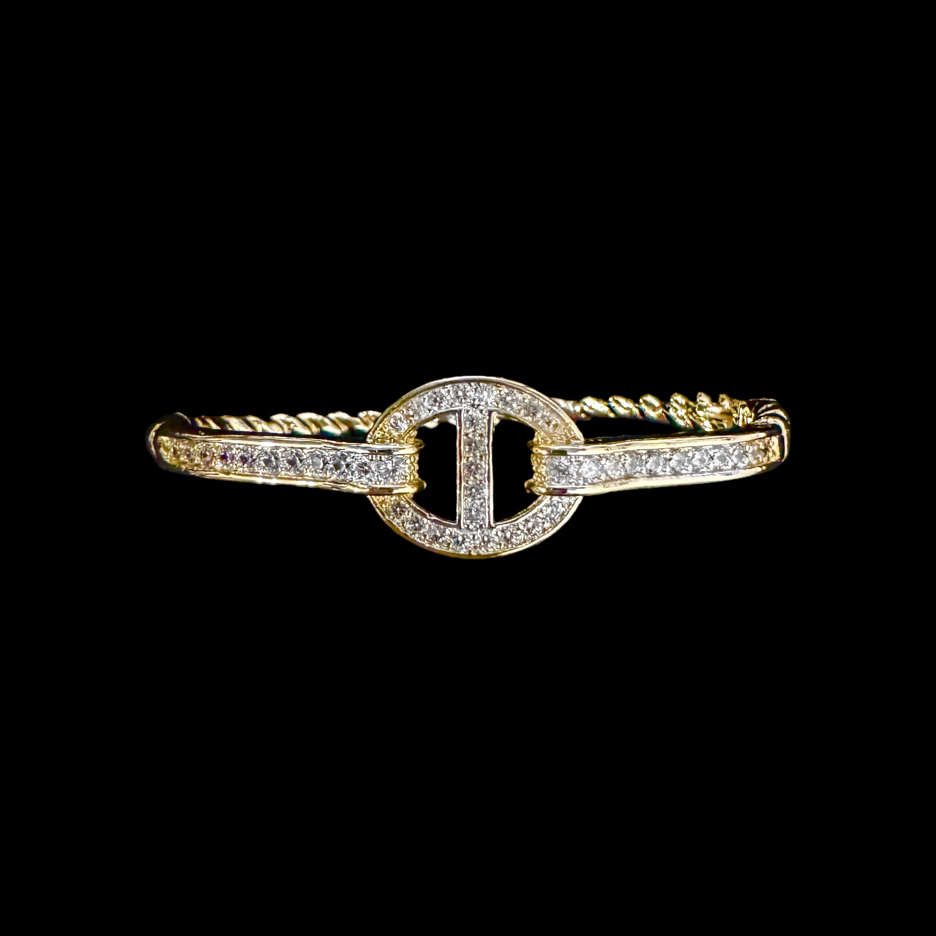 MARINER PAVED STONE BANGLE BRACELET