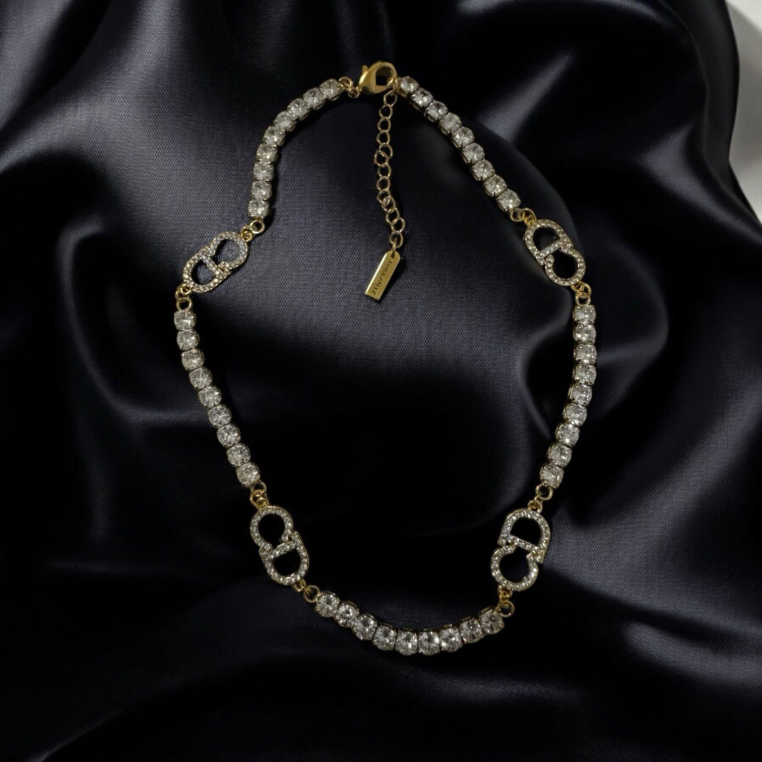 REPURPOSED CHRISTIAN DIOR TENNIS NECKLACE