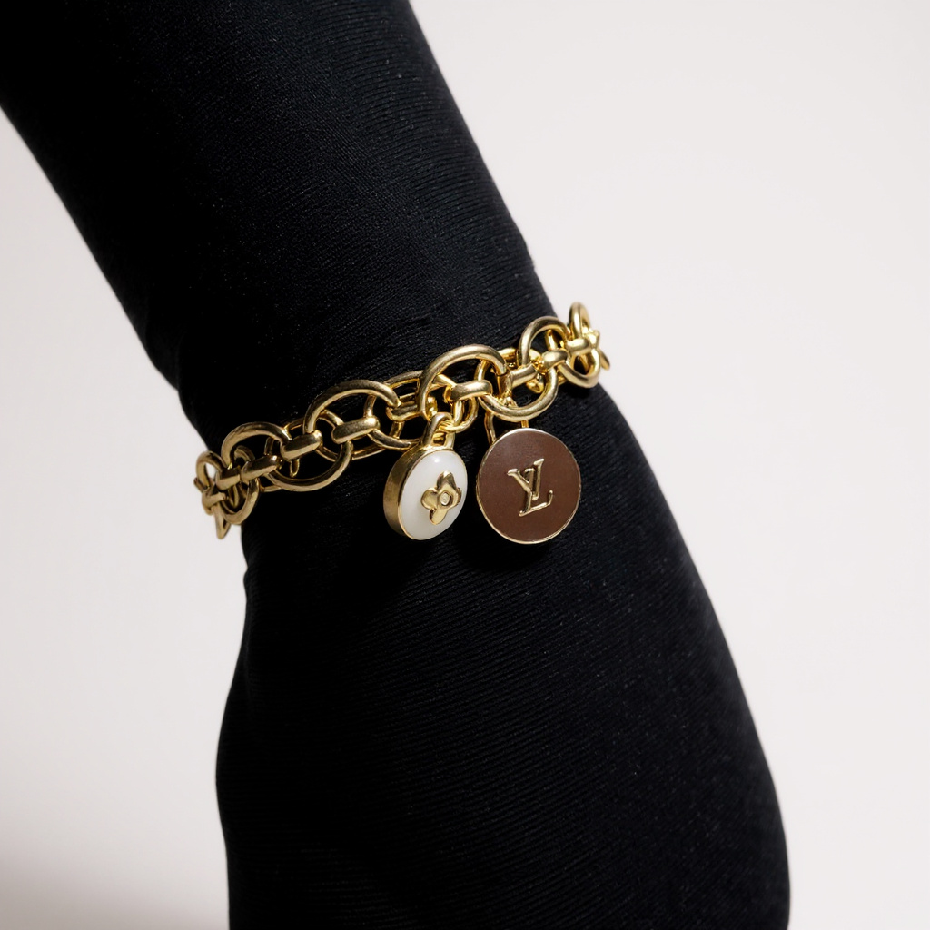 REPURPOSED LV MINI CHARM BRACELET