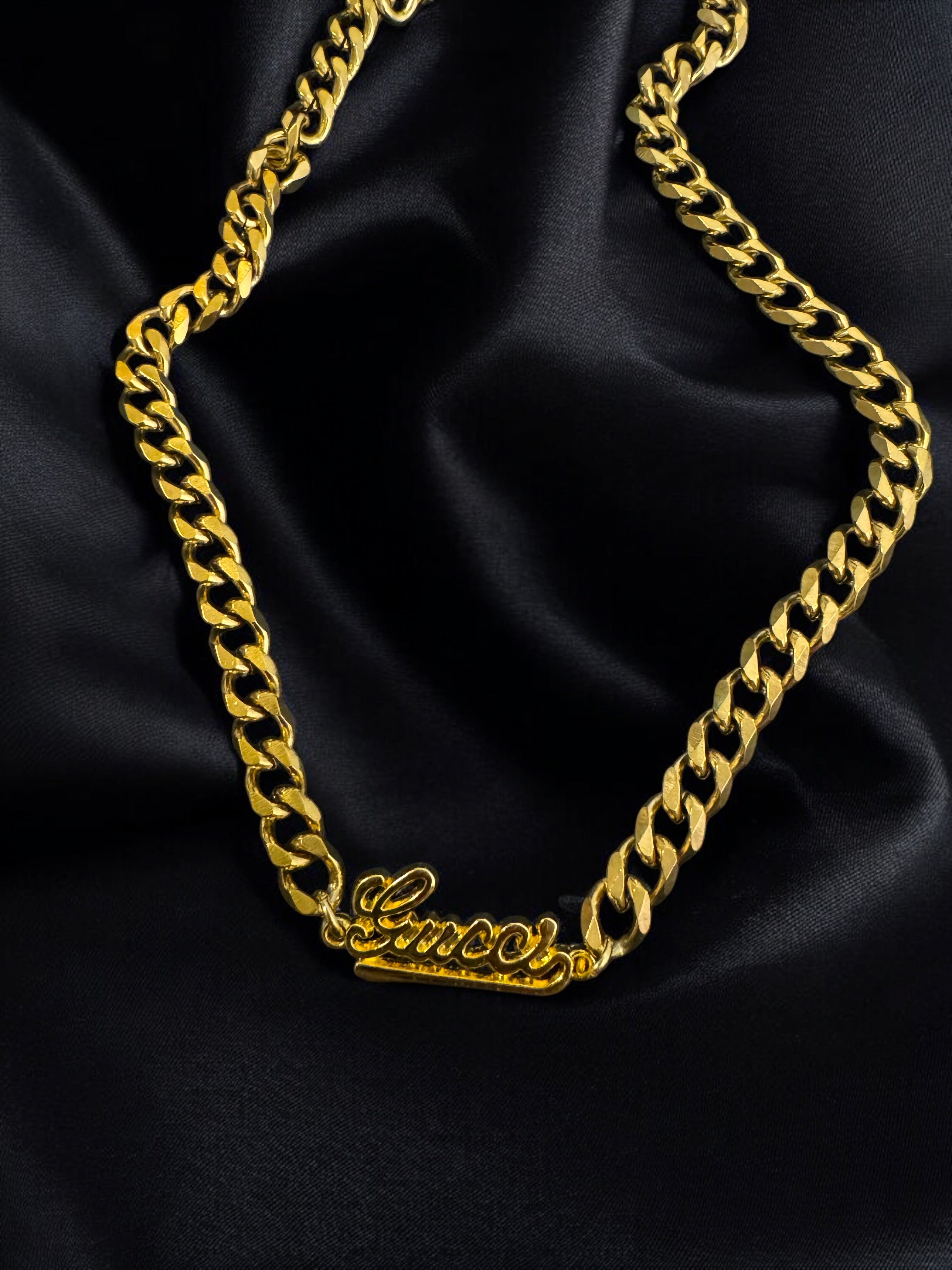 REPURPOSED GUCCI SCROLL NECKLACE