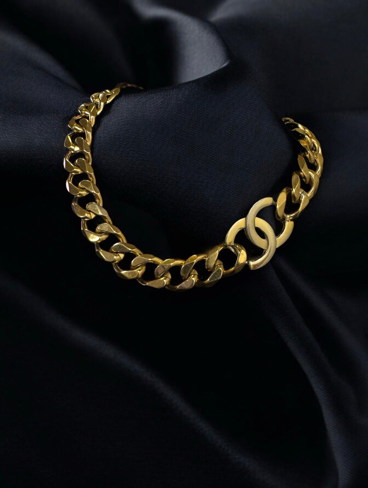 REPURPOSED CHANEL COCO THICK NECKLACE