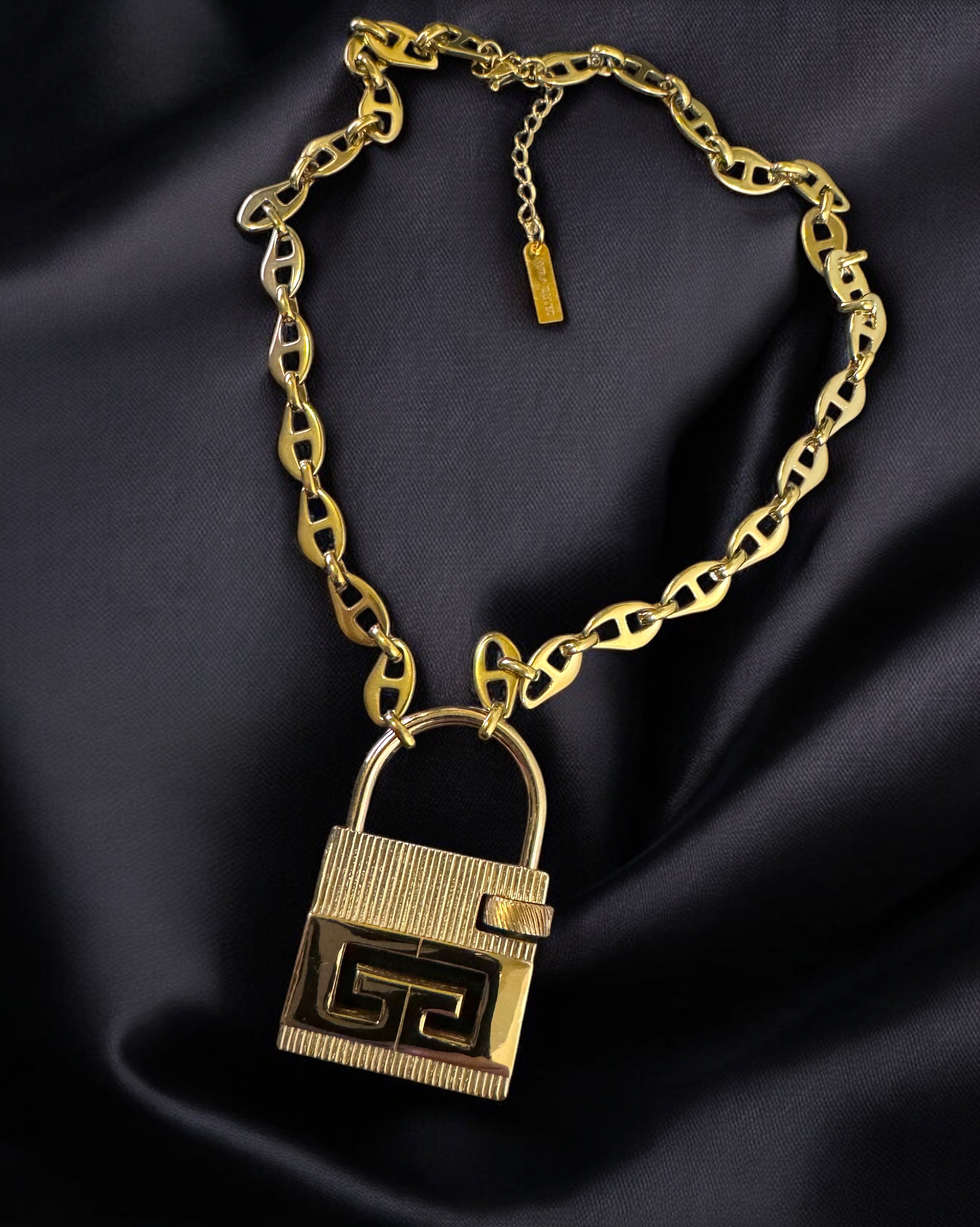 REPURPOSED GIVENCHY PADLOCK NECKLACE