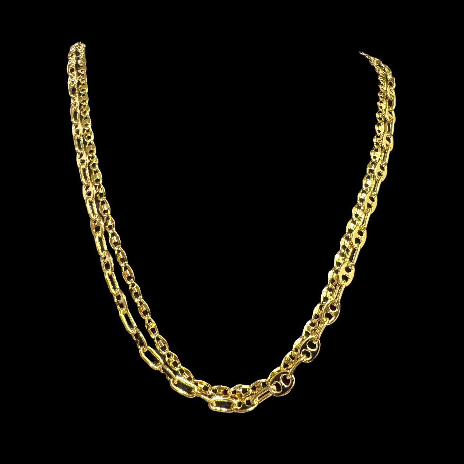 DBL DAINTY MARINER CHAIN NECKLACE SET