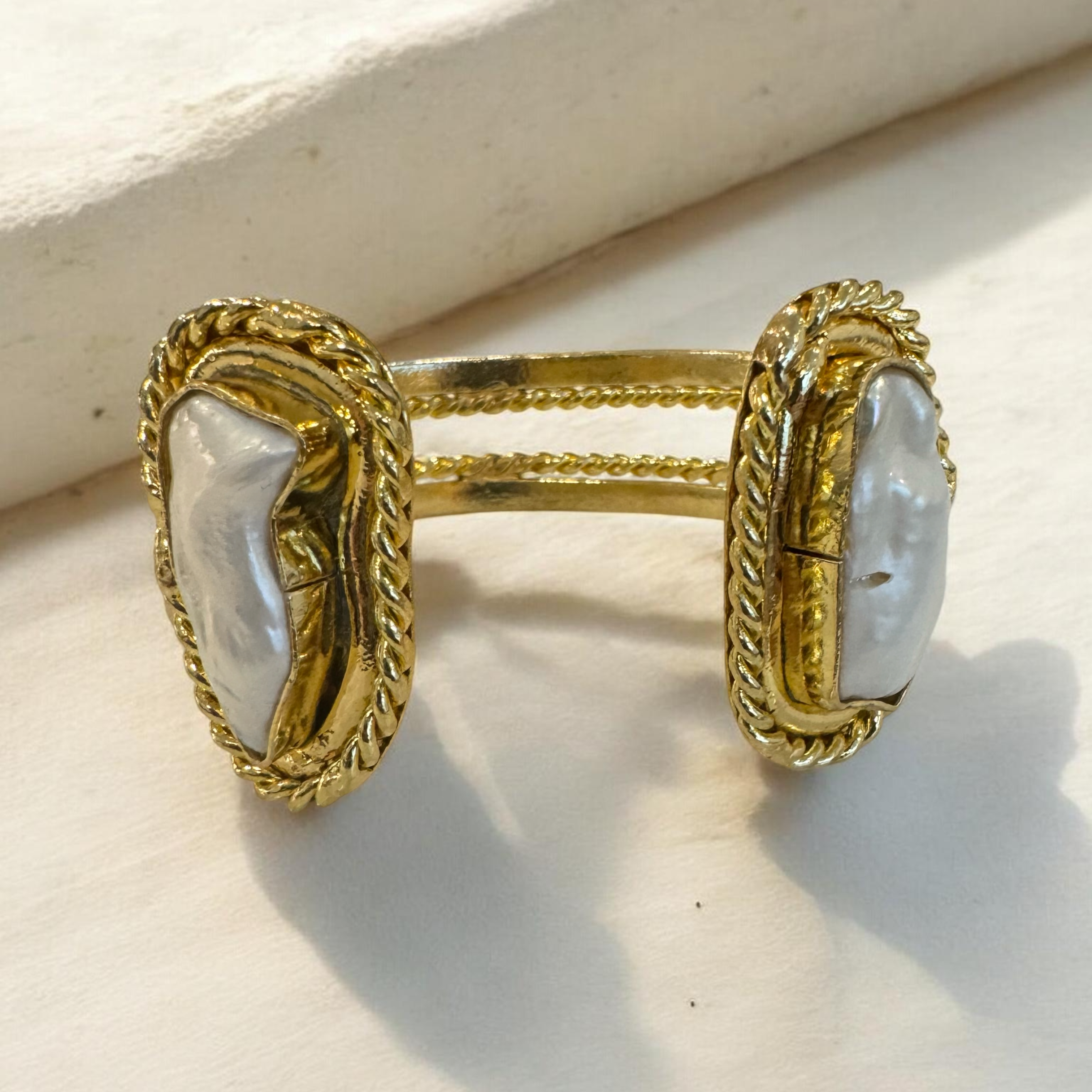 Baroque Pearl Open Cuff