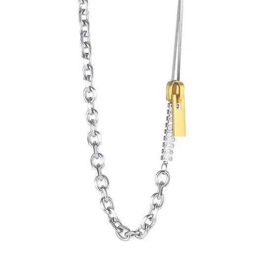 TWO TONE SPLICE NECKLACE