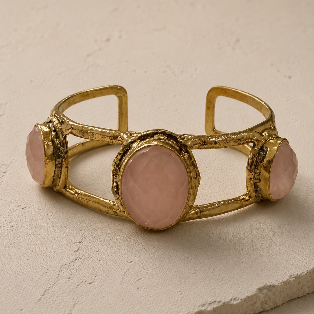 Rose Quartz Gallery Cuff