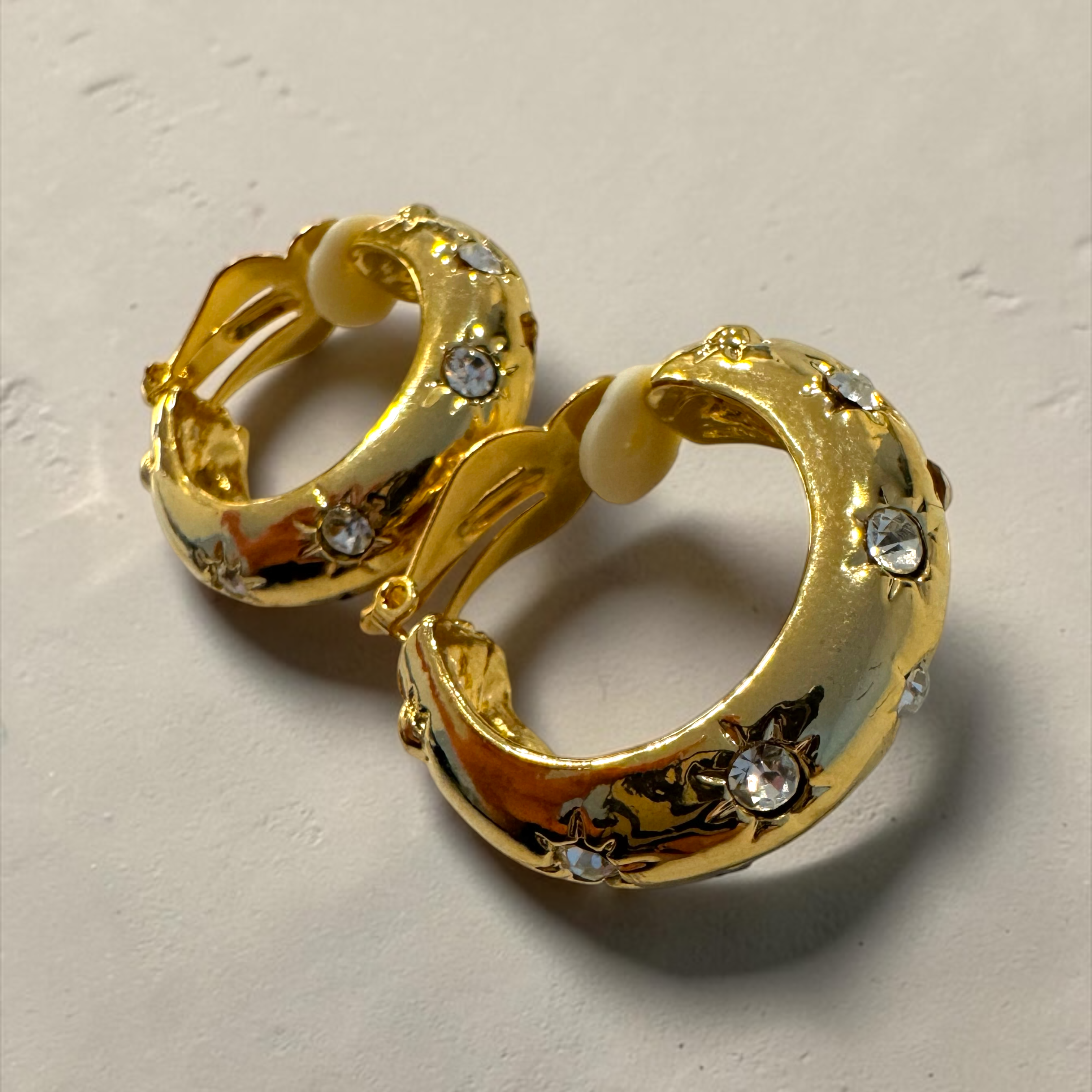 VTG NOS 80's Celestial Orbit Clip On Hoops