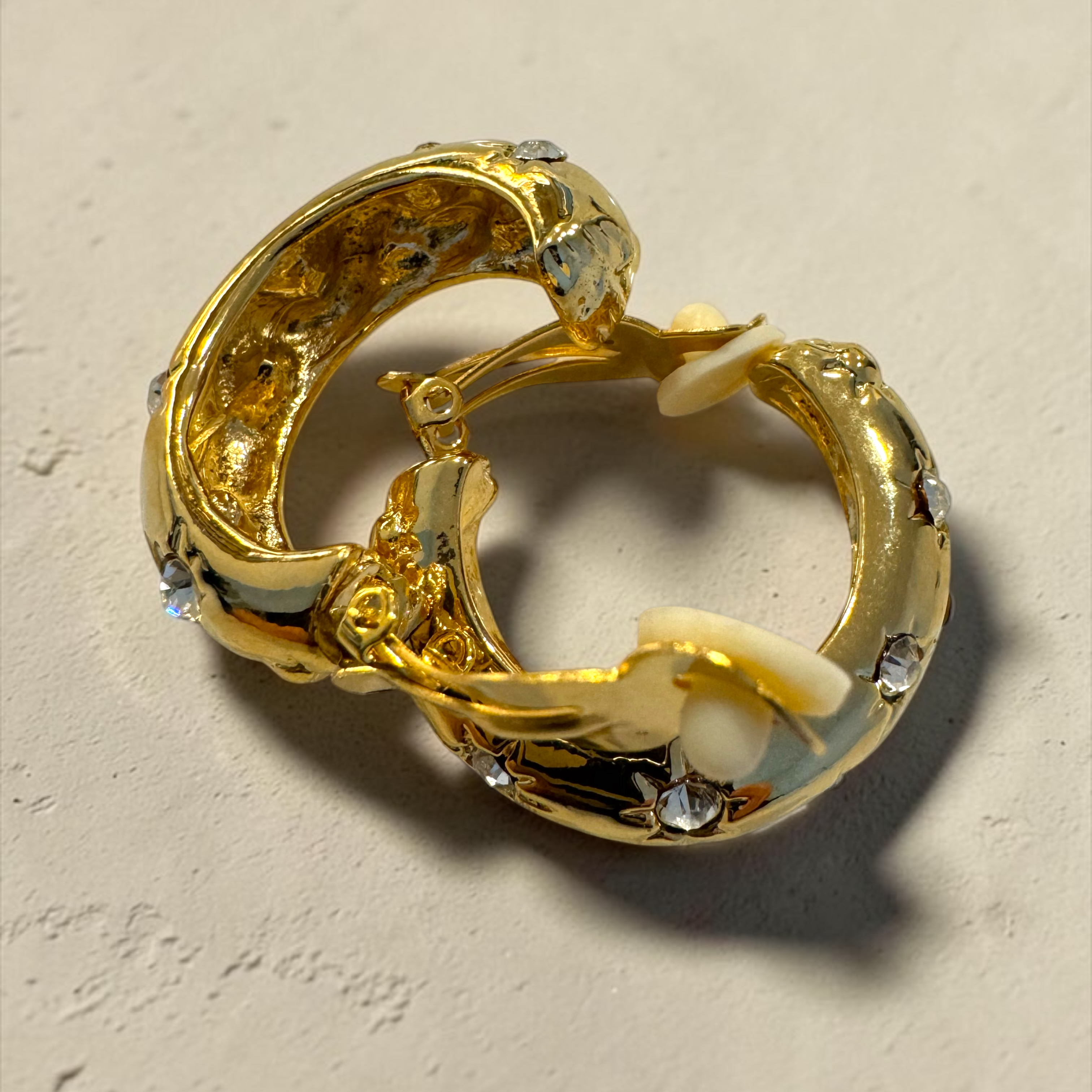 VTG NOS 80's Celestial Orbit Clip On Hoops