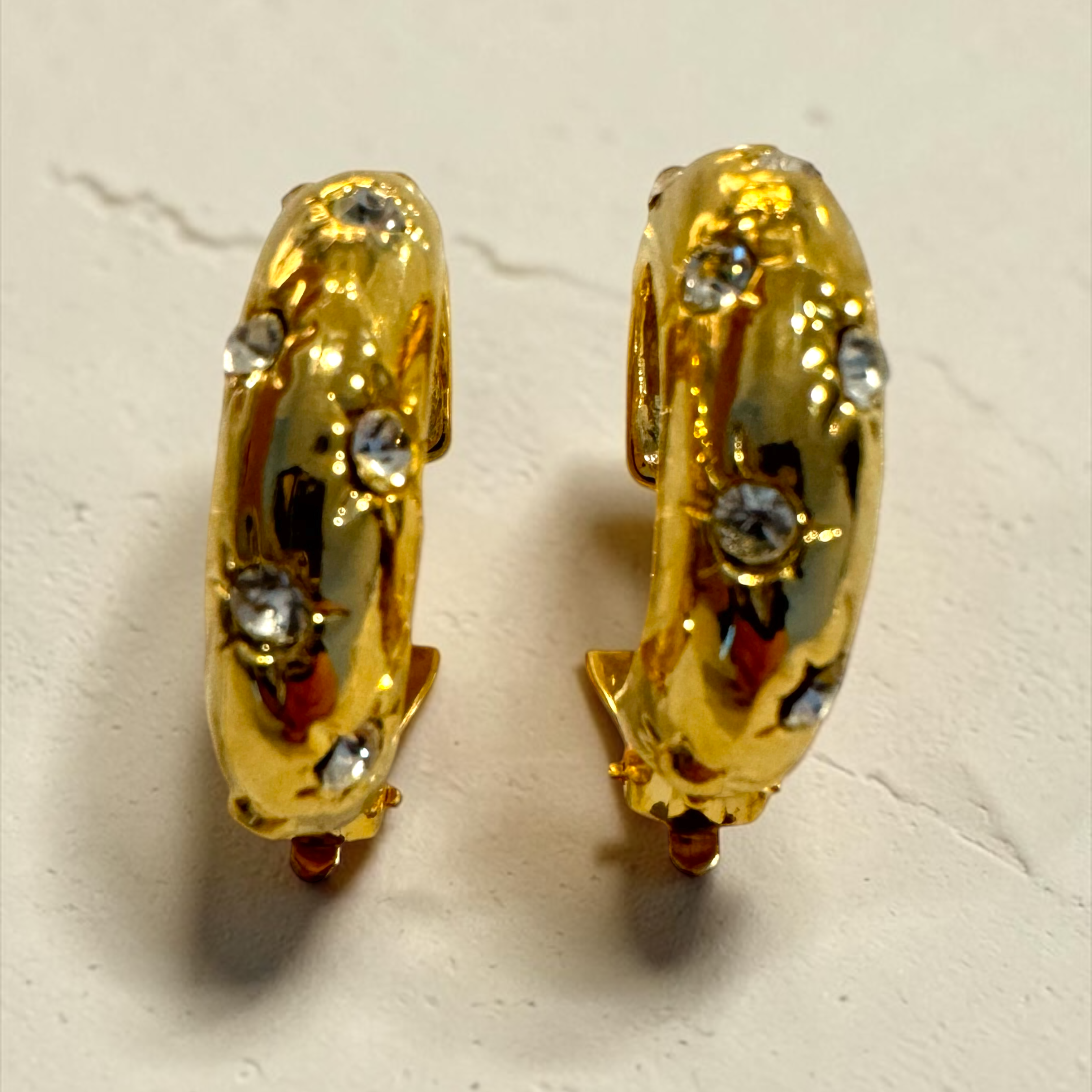 VTG NOS 80's Celestial Orbit Clip On Hoops
