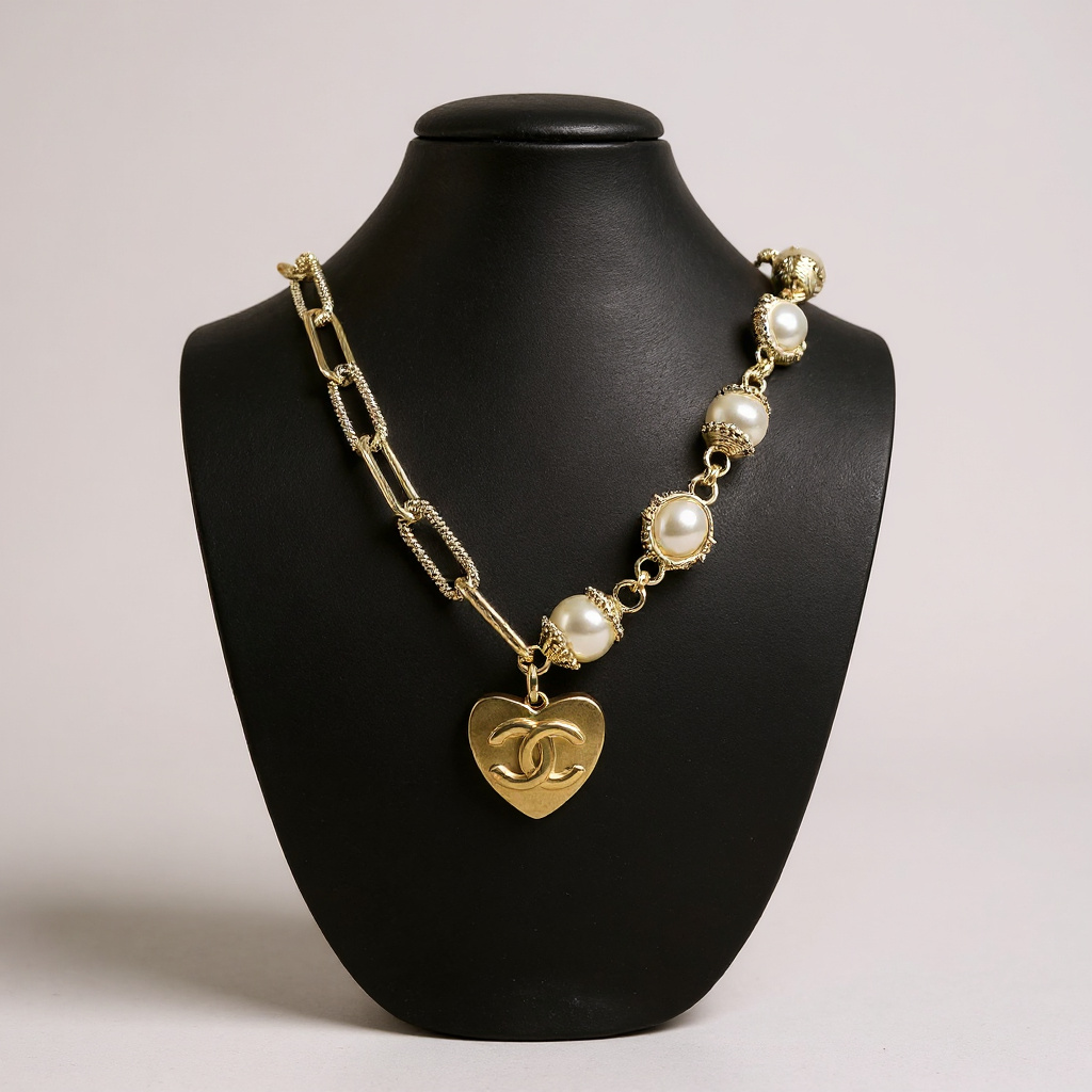 REPURPOSED CC HEART DUAL NECKLACE