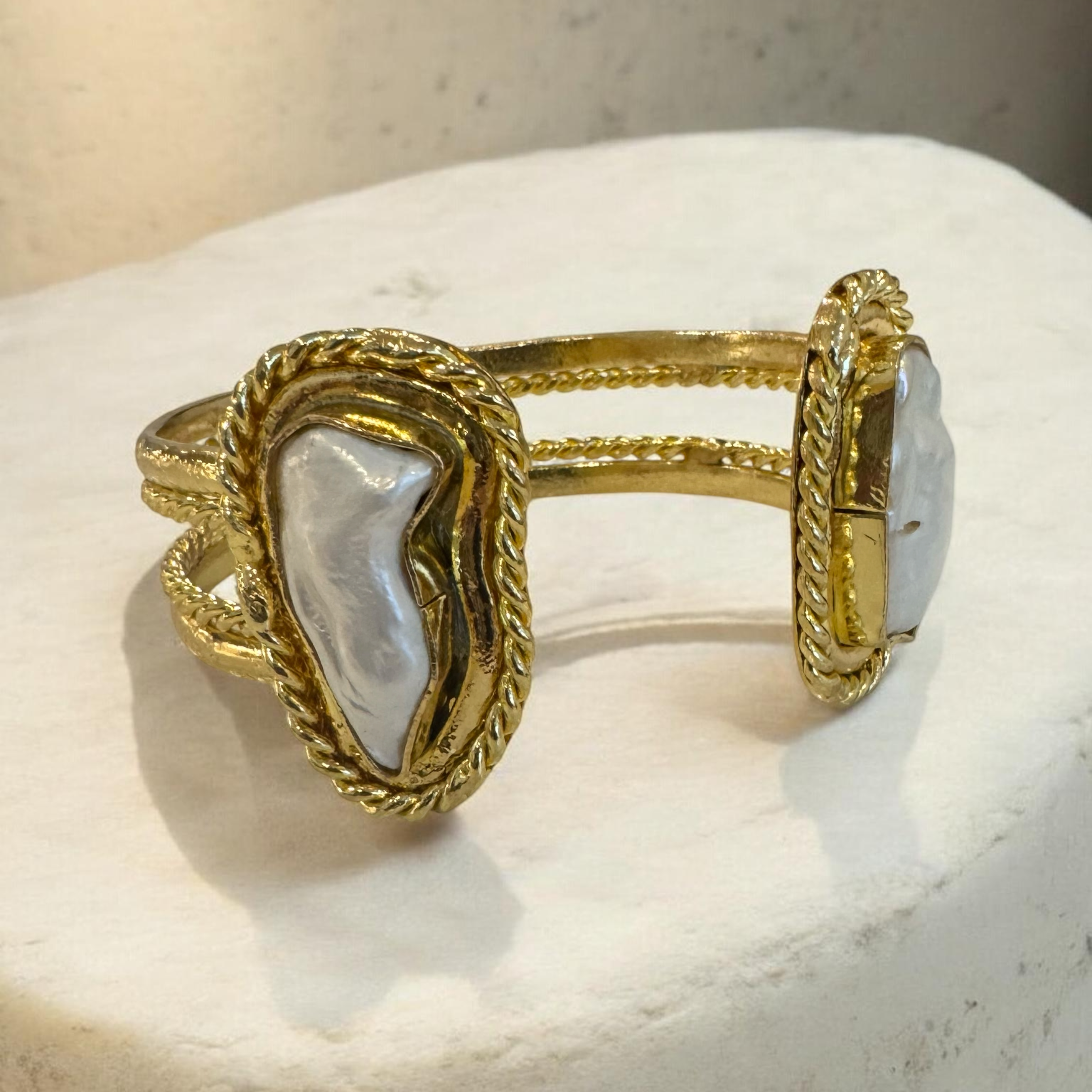 Baroque Pearl Open Cuff