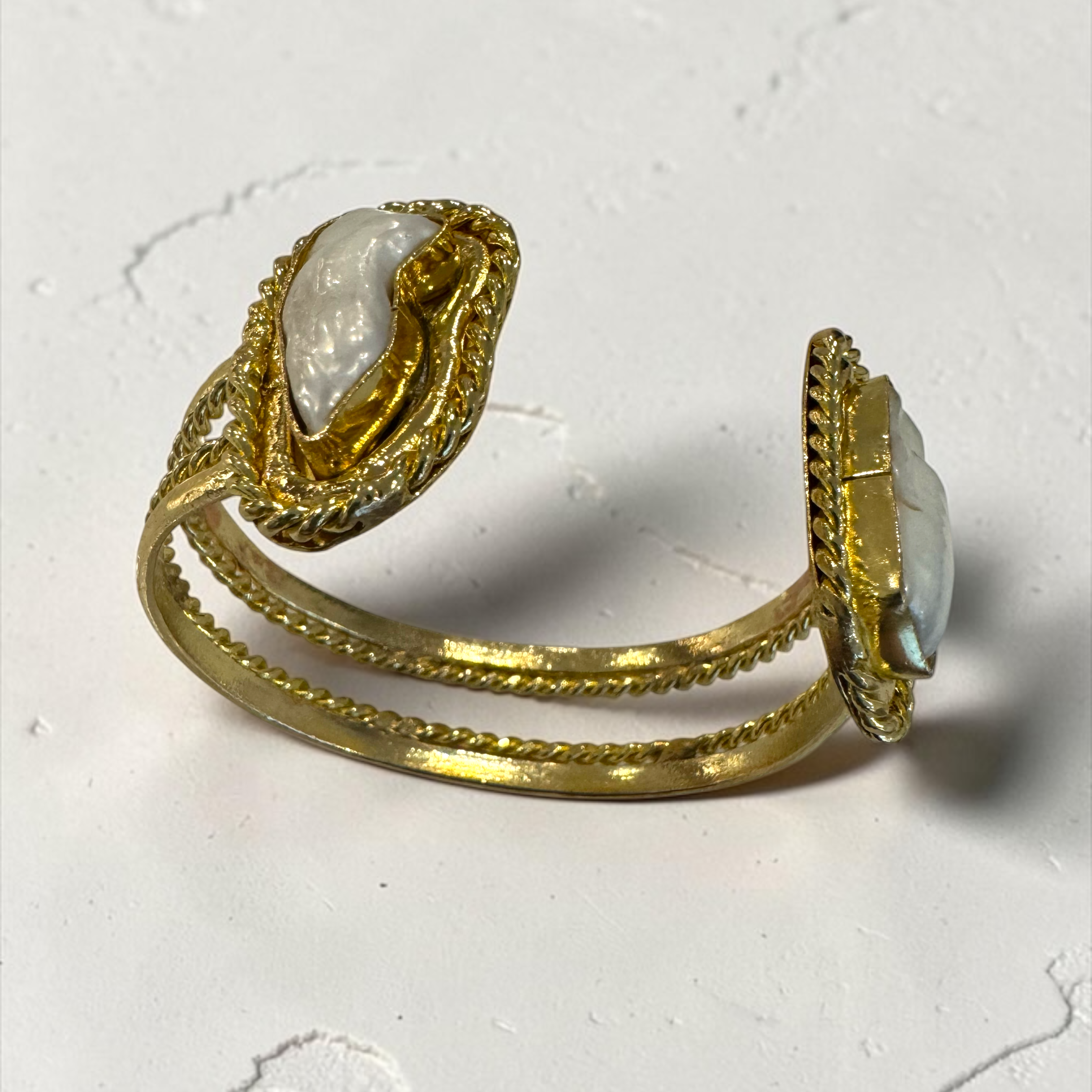 Baroque Pearl Open Cuff